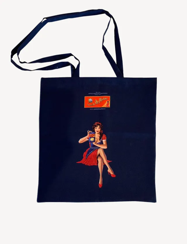 di-martino-shopper-tissu-bleu-pin-up-sac-courses-cologique image 1