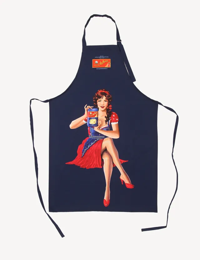 di-martino-grembiule-pin-up-bleu-tablier-cuisine-taille-unique image 1