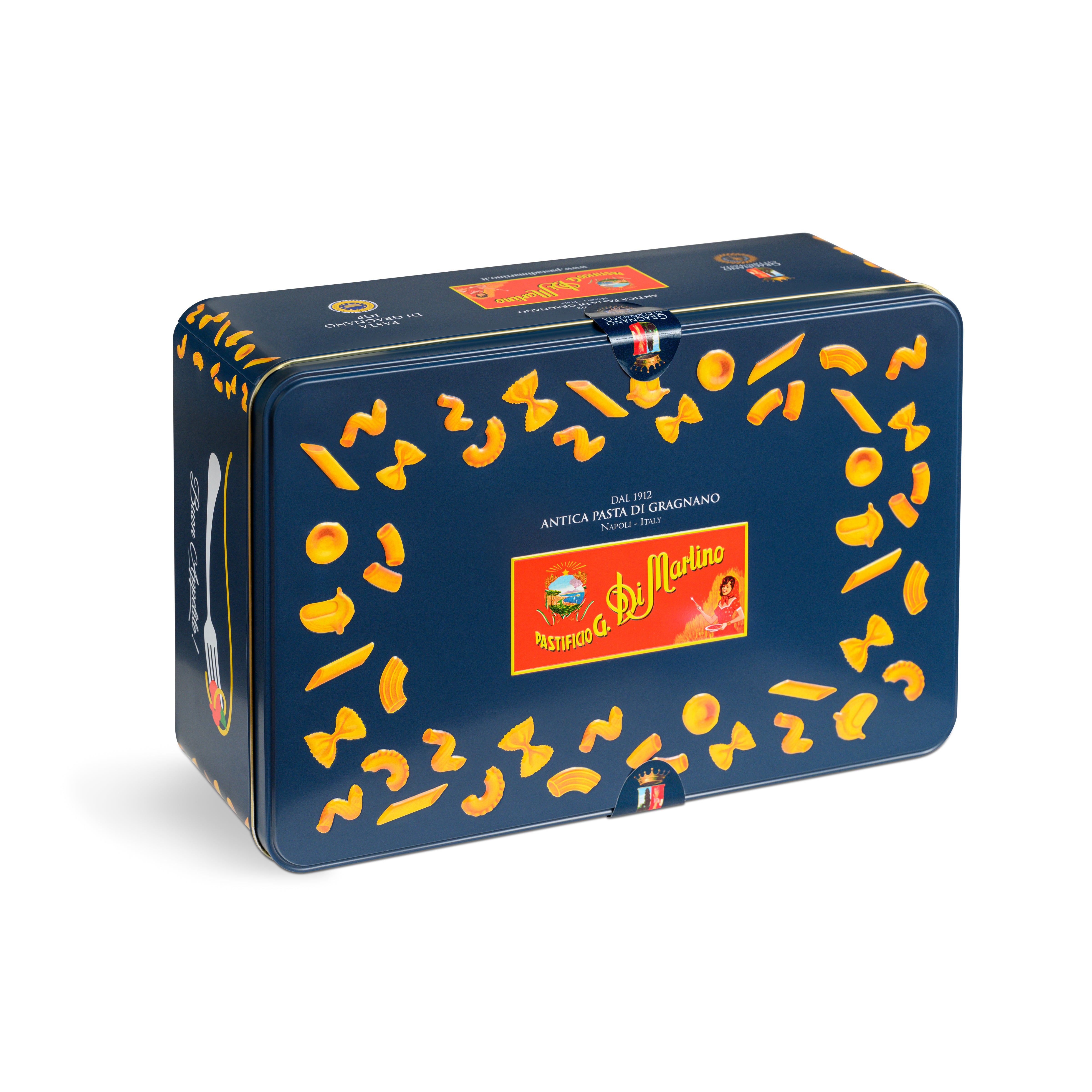 di-martino-cofanetto-blu-coffret-m-tal-6-x-500-g-pasta-di-gragnano-igp-3-kg image 1