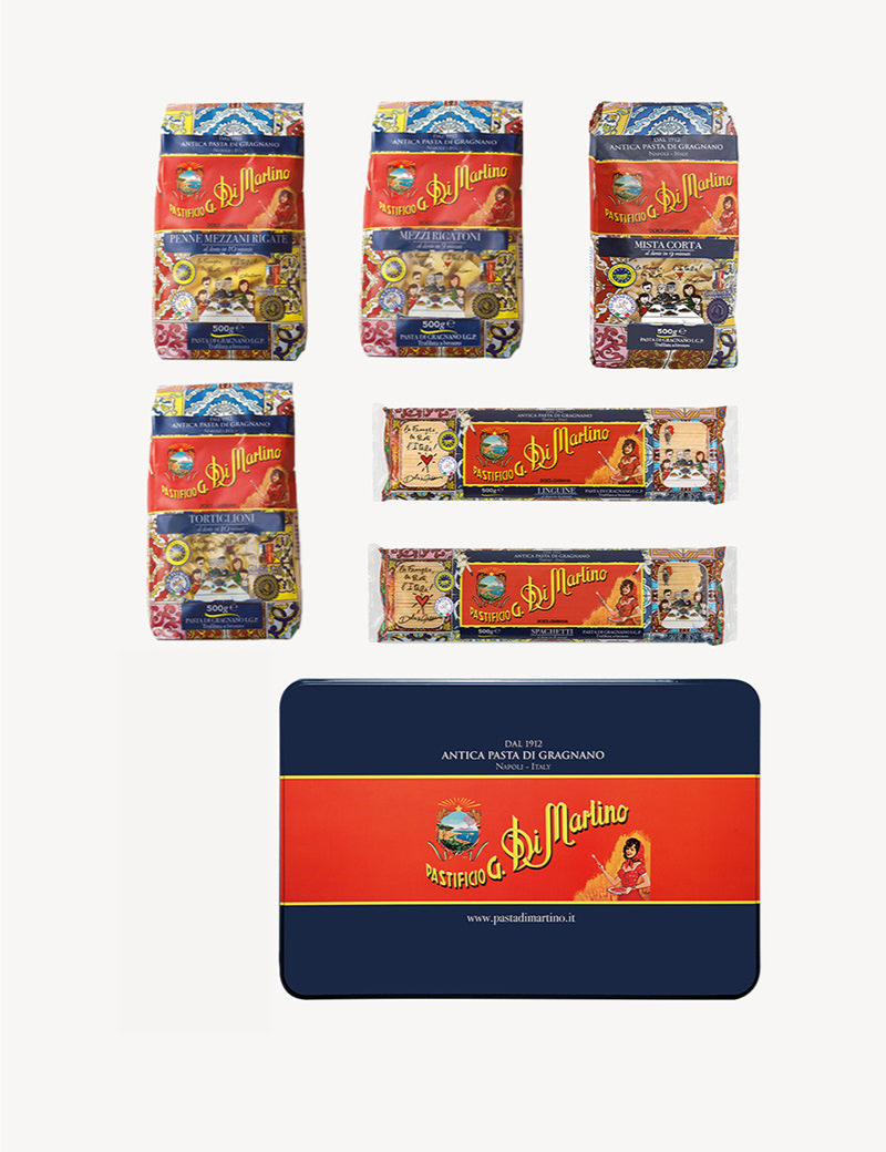 di-martino-cofanetto-blu-istituzionale-coffret-6x500g-pasta-di-gragnano-igp image 2