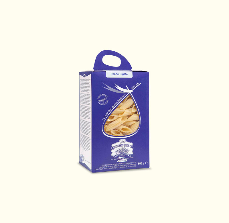 benedetto-cavalieri-penne-rigate-p-tes-ray-es-14-cannelures-de-semoule-de-bl-dur image 2