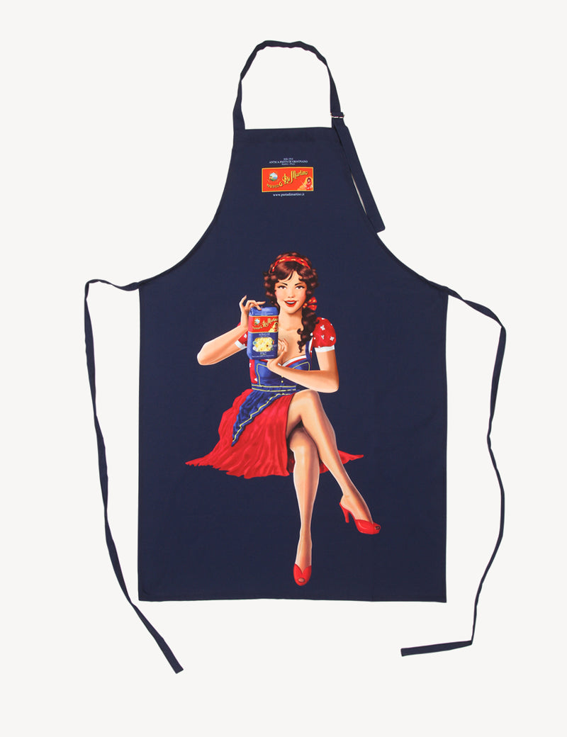 di-martino-grembiule-pin-up-bleu-tablier-cuisine-taille-unique image 1