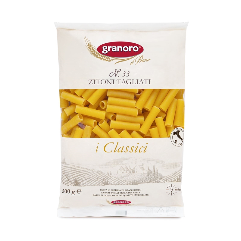 granoro-i-classici-n-33-zitoni-tagliati-p-tes-courtes-italiennes-pour-gratins image 1