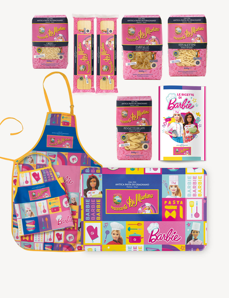 di-martino-cofanetto-barbie-avec-tabliers-coffret-pasta-di-gragnano-igp image 2