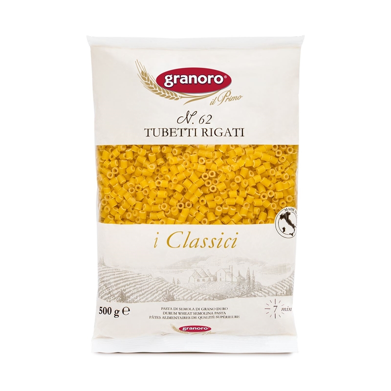 granoro-i-classici-n-62-tubetti-rigati-p-tes-courtes-stri-es-italiennes image 1